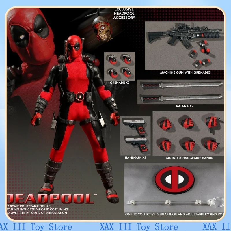 

Mezco Deadpool Super Hero One:12 Коллективная фигурка Bjd, модель игрушки 16 см, подвижная шарнирная коллекция кукол, украшение, подарок для детей