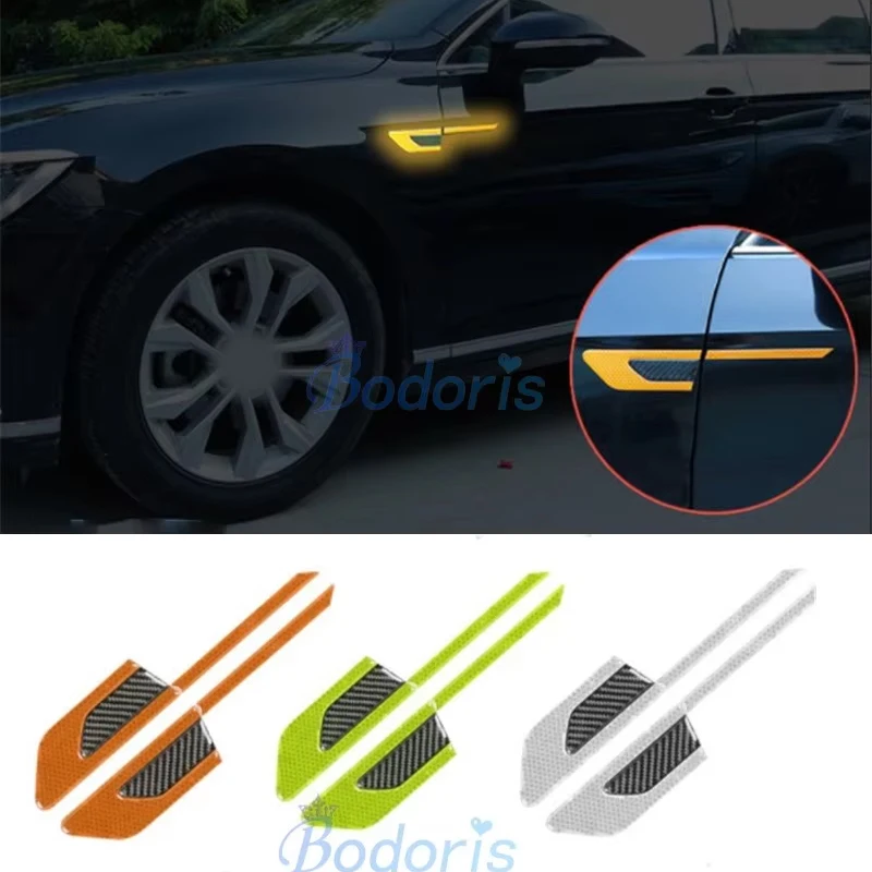 

Warning Strips Sticker For Nissan X-trail Quashqai Juke Peugeot Side Bumper Waterproof Reflective Car Styling Accessories