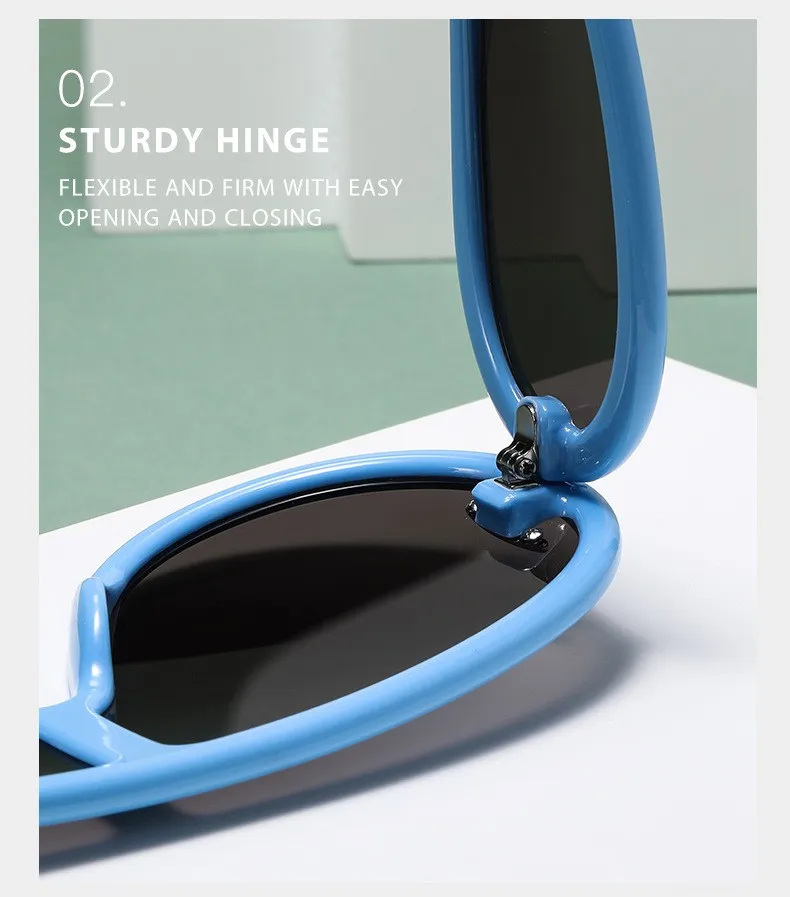 Integrierte Brille, Sonnenbrille, großes Gesicht, Sonnenbrille für Männer und Frauen, modische Krötenbrille, Sonnenbrille 3950 – Detail 7