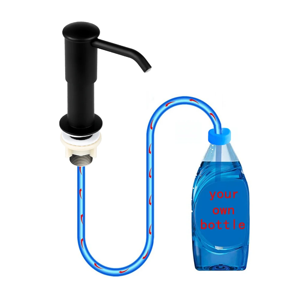 Kitchen Sink Liquid Soap Dispensers With Long Soft Tube Durable Plastic Steel Pumps Useful Tools Household Accessories