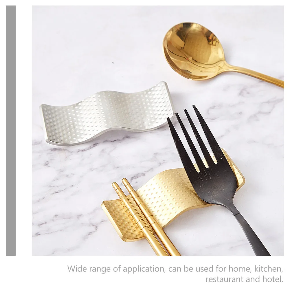 

1pcs Stainless Steel Chopstick Rest Holder For Home Kitchen Restaurant Spoon Fork Rest Tableware Organizer Metal Design