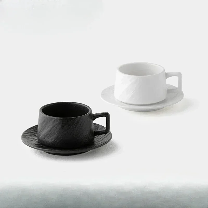 Two tone premium coffee cup ceramic high-value mug afternoon tea cup dish set