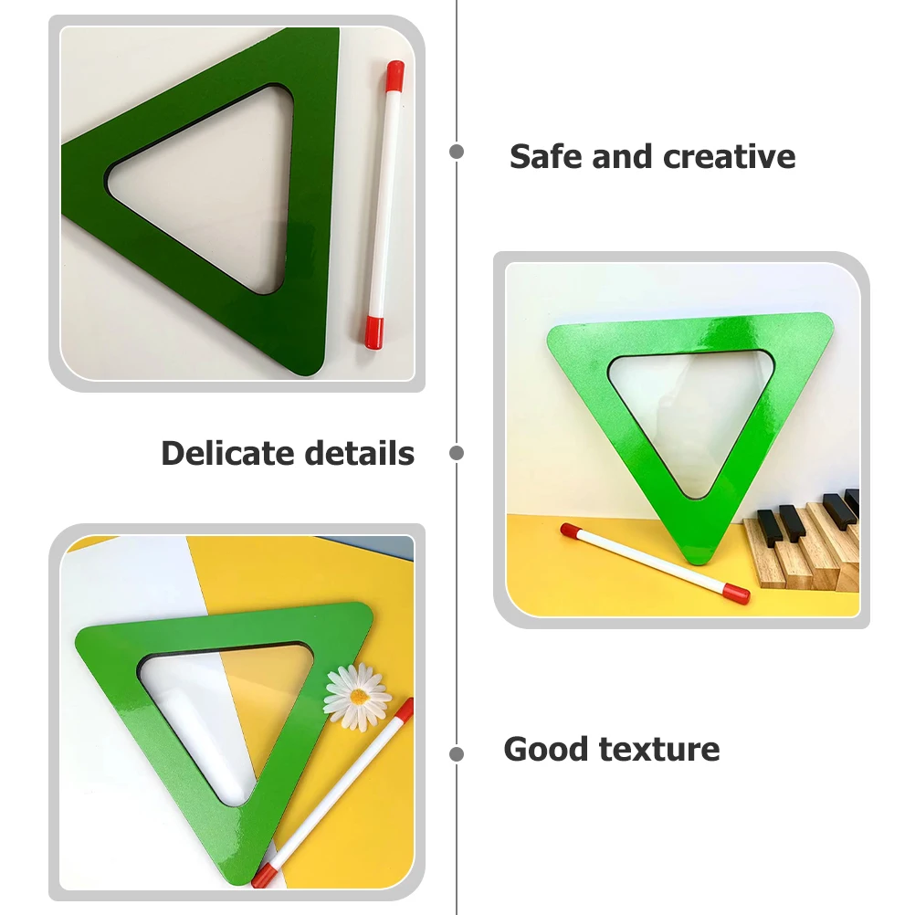 Tambor de mano Triangular, instrumento de percusión de piel de resina, juguetes musicales para niños pequeños, juguete educativo profesional para bebés