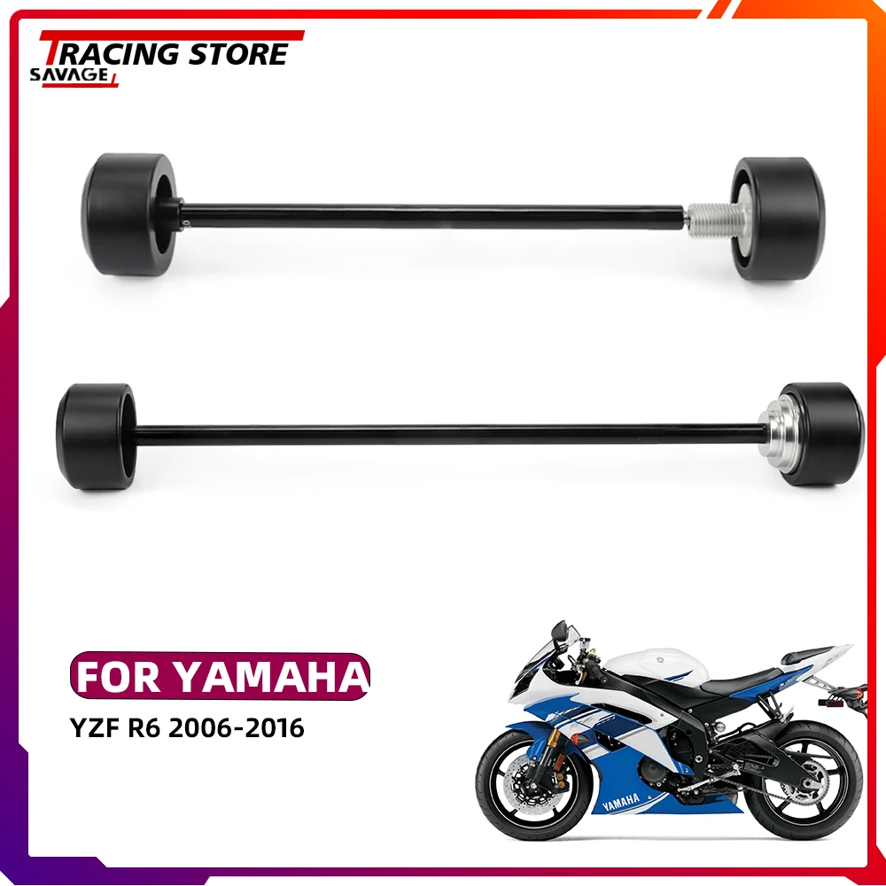 

YZFR6 Rear Front Wheel Axle For Yamaha YZF R6 Spindle Swingarm Slider Guard Crash Protector Fork YZF-R6 Motorcycle Accessories