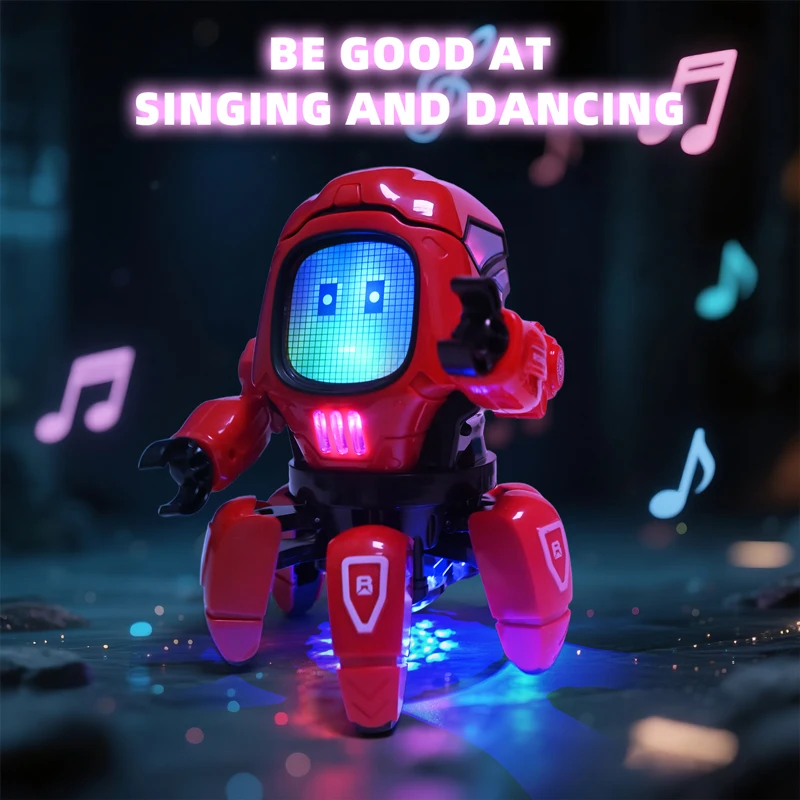 Dansend robotspeelgoed met LED-verlichting en muziek Klauwrobot Kinderspeelgoed 3 kleurvarianten voor kinderen vanaf 3 jaar
