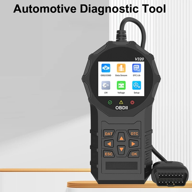 Car Fault Detector Clear/Erase Code OBD2 Scanner V320 Battery Tester Multilingual Car Diagnostic Tool Code Reader