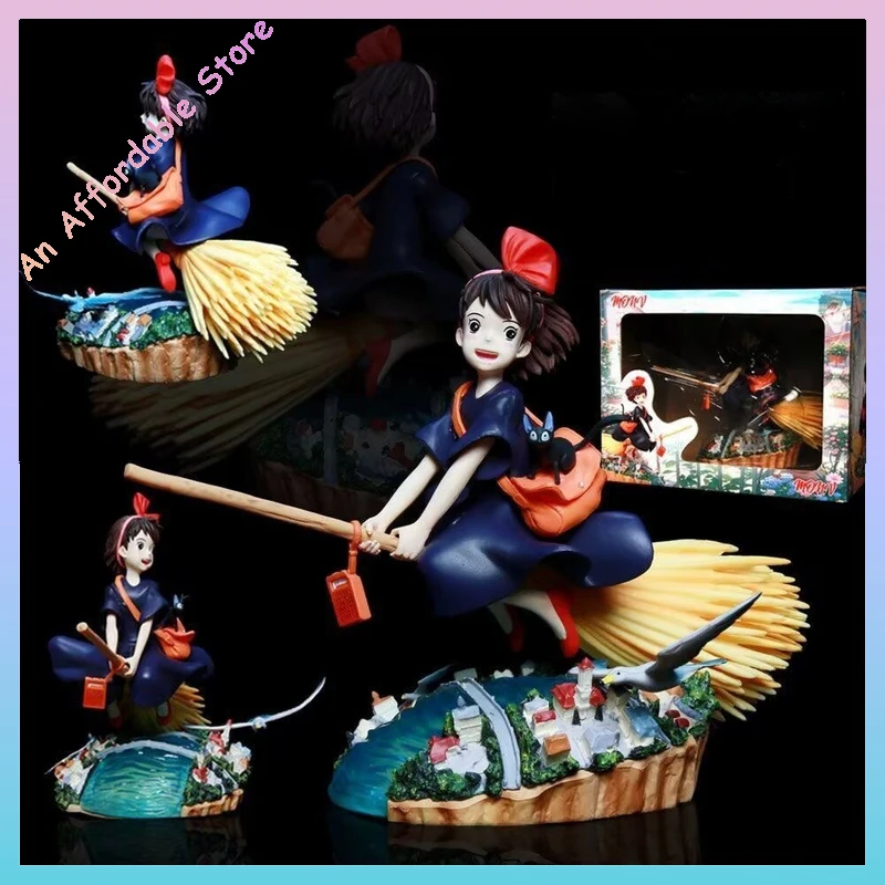 كيكي الساحرة الصغيرة ميازاكي يونيو أنيمي الطرفية سطح المكتب سيارة Gk تمثال نموذج حلية ألعاب أطفال هدية عيد ميلاد #1