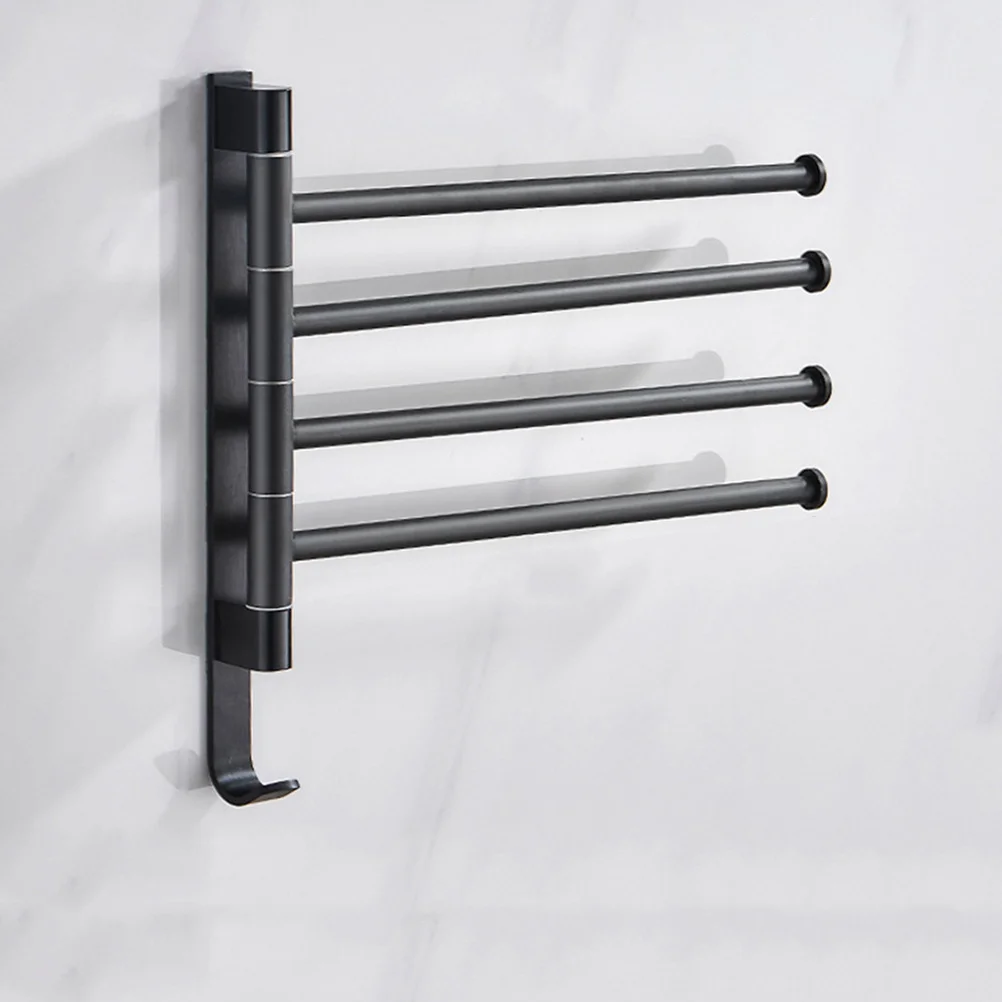 

Промышленная вешалка для полотенец с 4 стержнями, сверхмощный настенный поворотный держатель для полотенец, деревенский органайзер для хранения в ванной комнате, сверхмощный