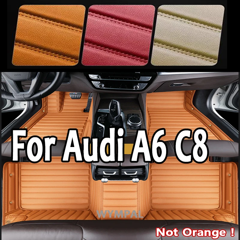 

Luxury Custom Automotive Car Floor Mats For Audi A6 C8 2019 2020 2021 2022 2023 Auto Luxury Leather Men Women Car Mats Full