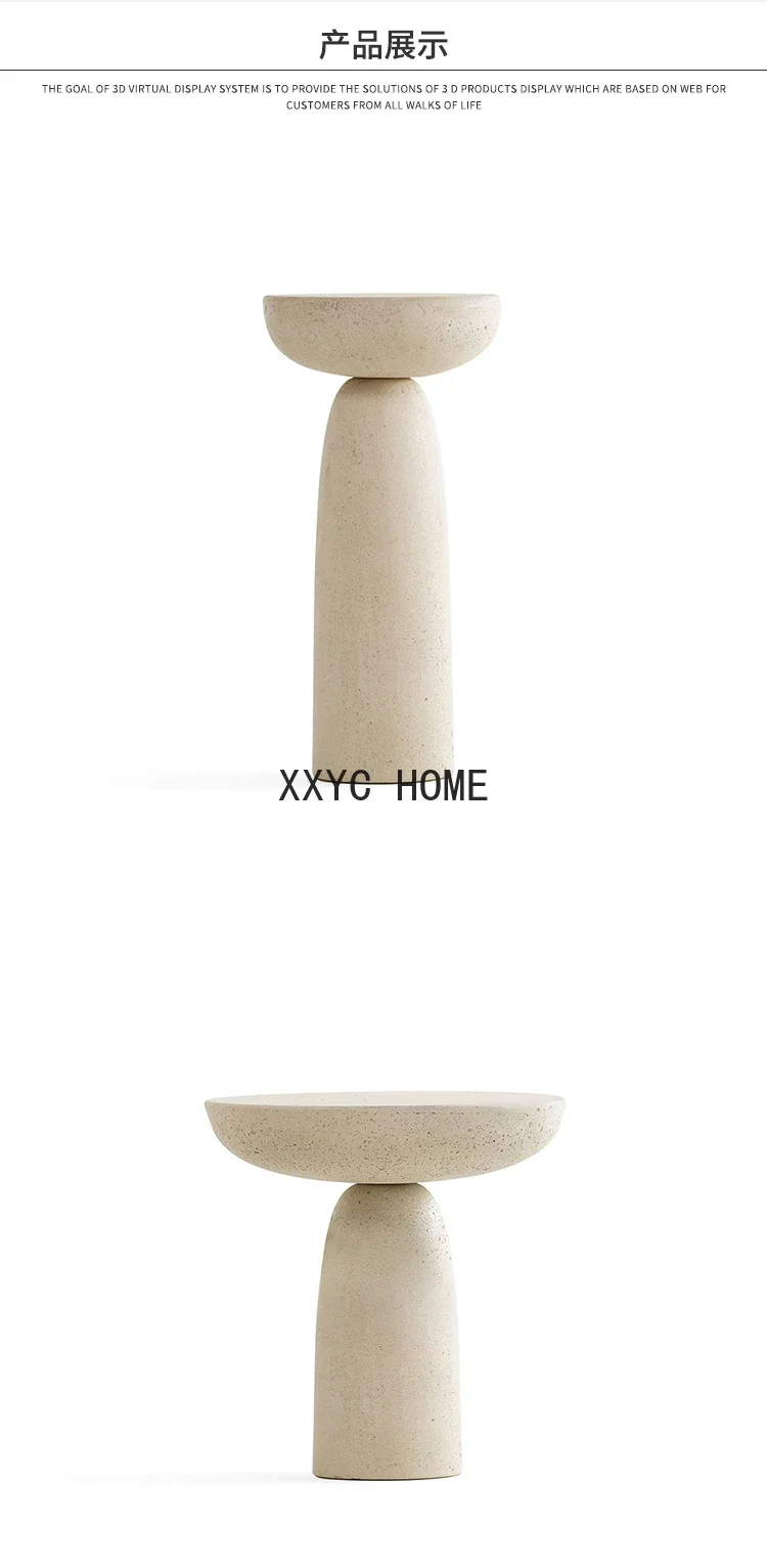 Designer Stone Coffee Table Side Table FRP Desk Creative Design Modern Simple Side Table Living Room Furniture image 5