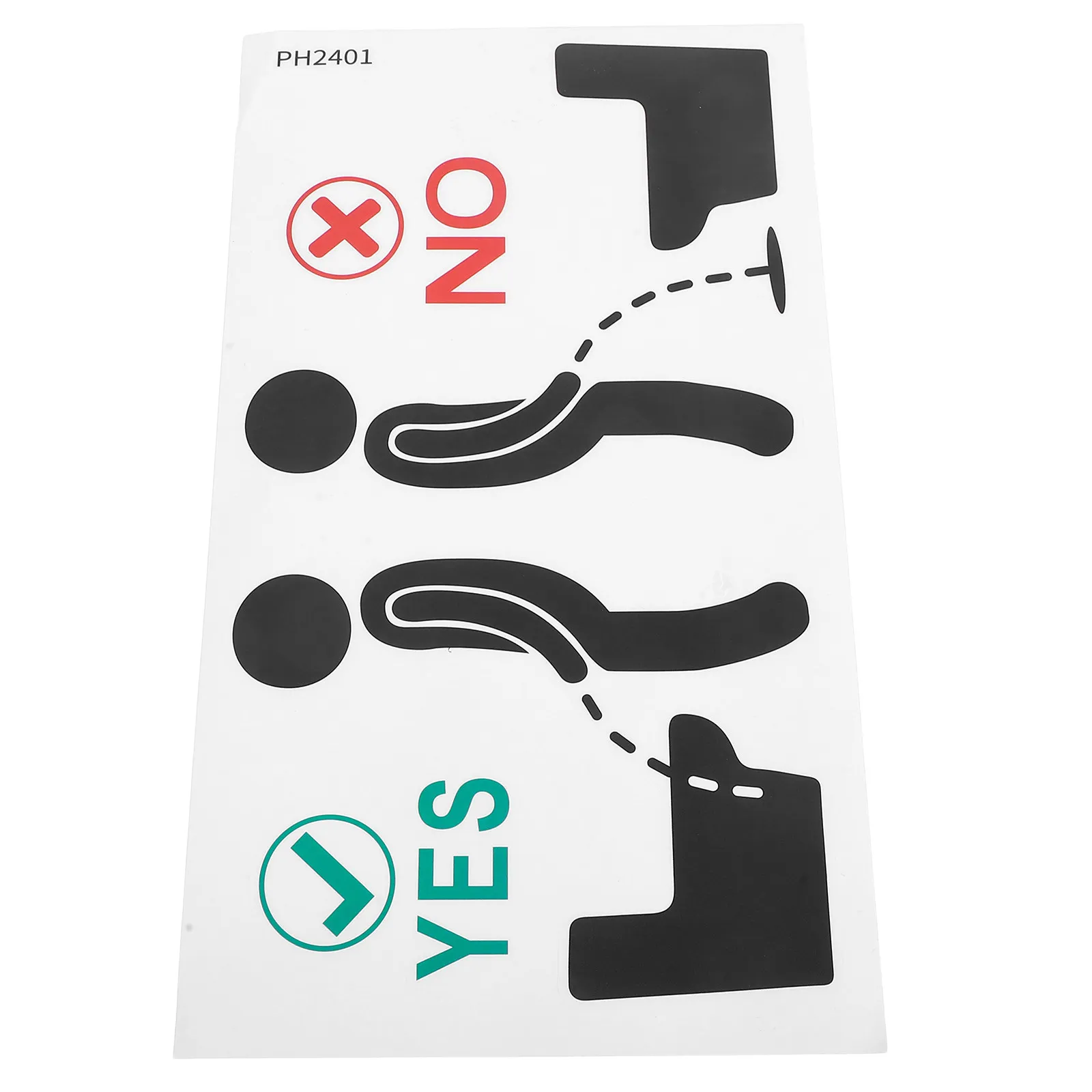 Stickers Literature Funny Restroom Sign Bathroom for Wall Decoration Flush Toilet Decal Door