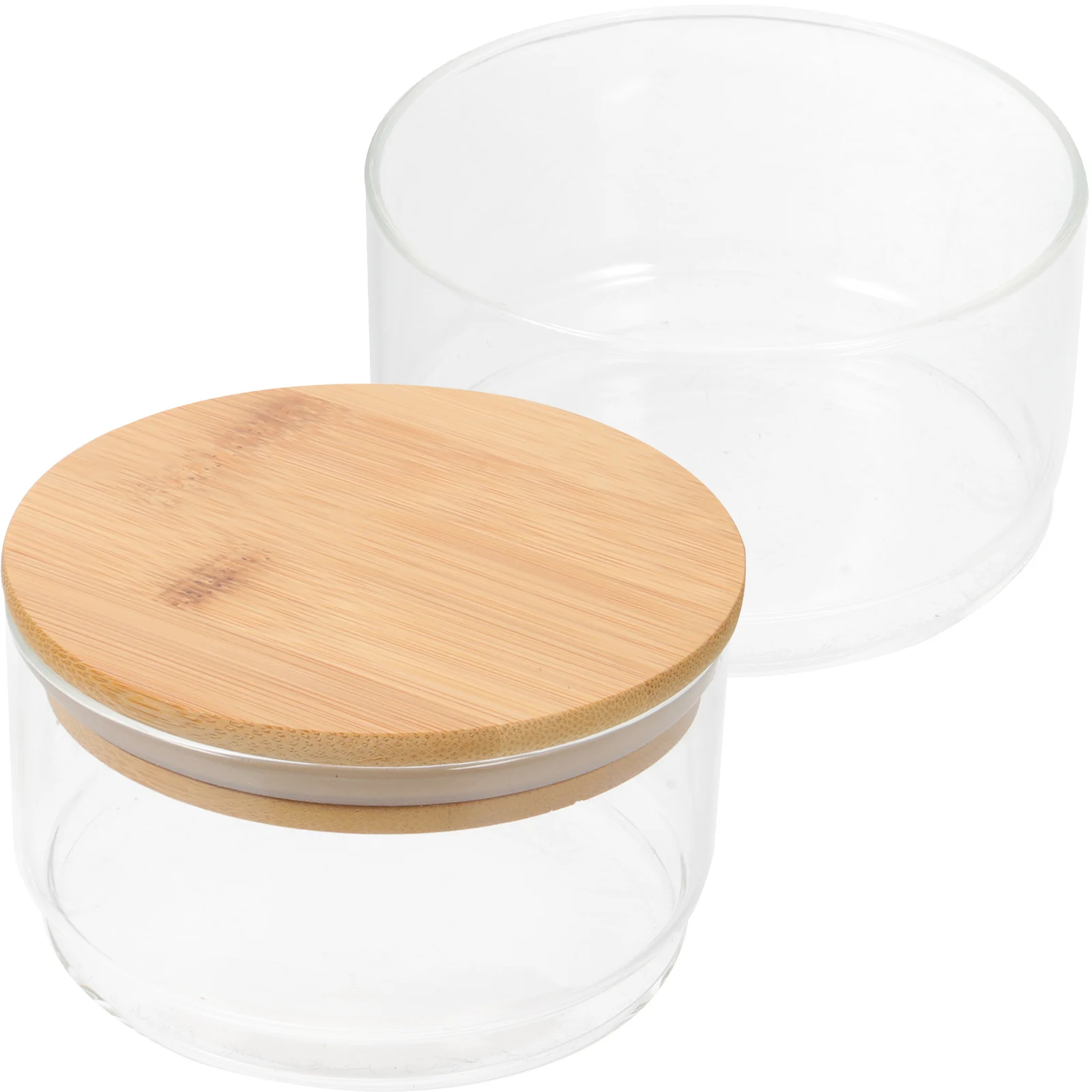 

Sealed Can Combination Large Glass Jar Storage Containers Airtight Lid Kitchen Canisters Food Jars Bamboo Glass Use