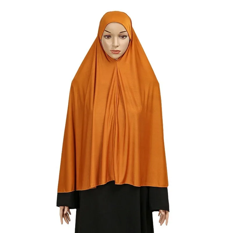 ยาว Khimar Overhead Hijab ผ้าพันคอ One Piece Amira สวดมนต์เสื้อผ้า Kaftan Eid Ramadan ตุรกีดูไบอิสลาม Burqa Headdress เสื้อผ้า