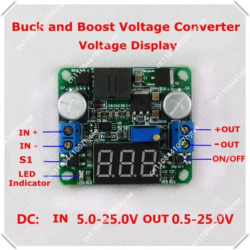 LM2596 LM2577 DC-DC Buck Boost Converter Adjustable Step Up Down Module With Digital Voltmeter Display For Power Supply