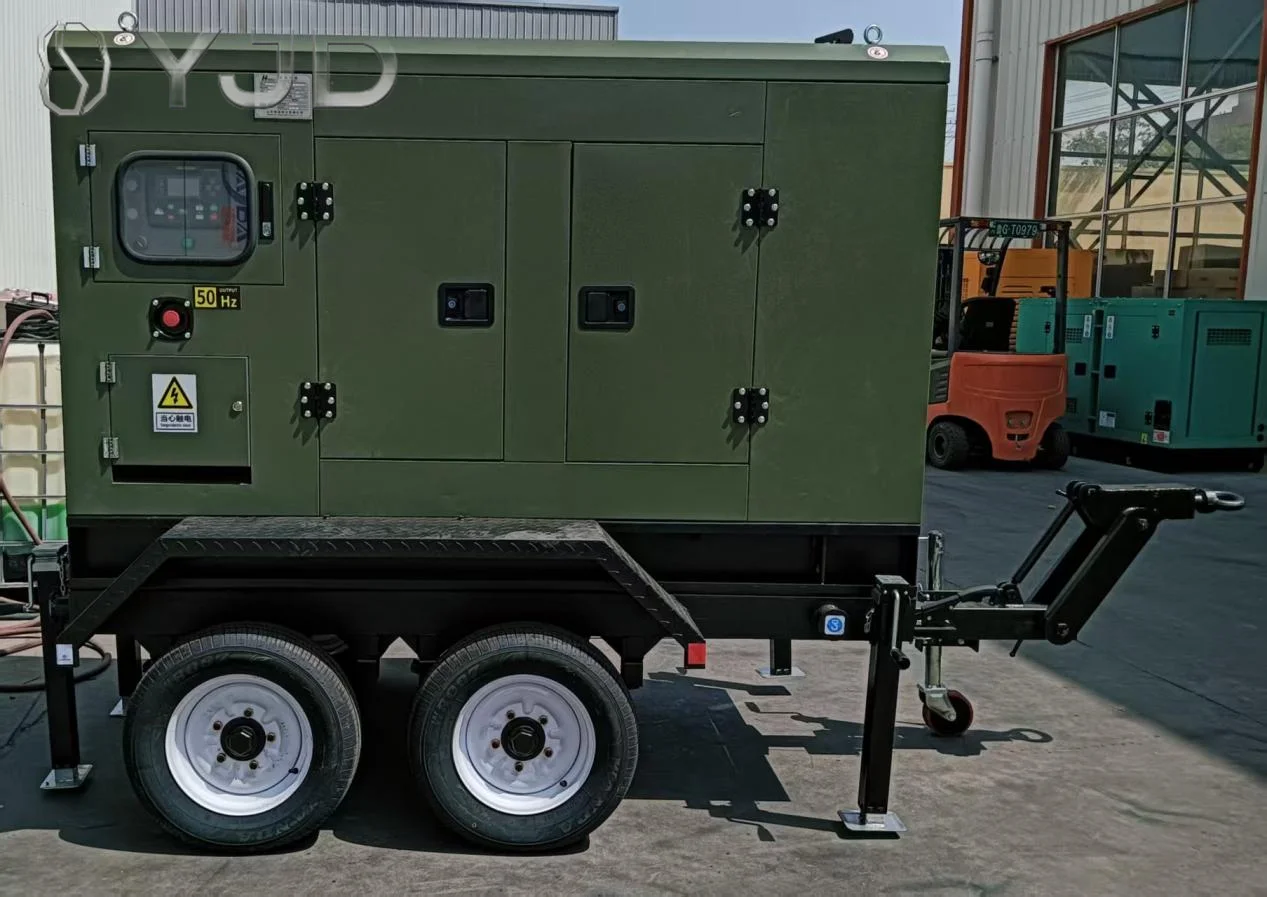 Self-developed Mobile Trailer Silent Diesel  Generator Set with Silent Box