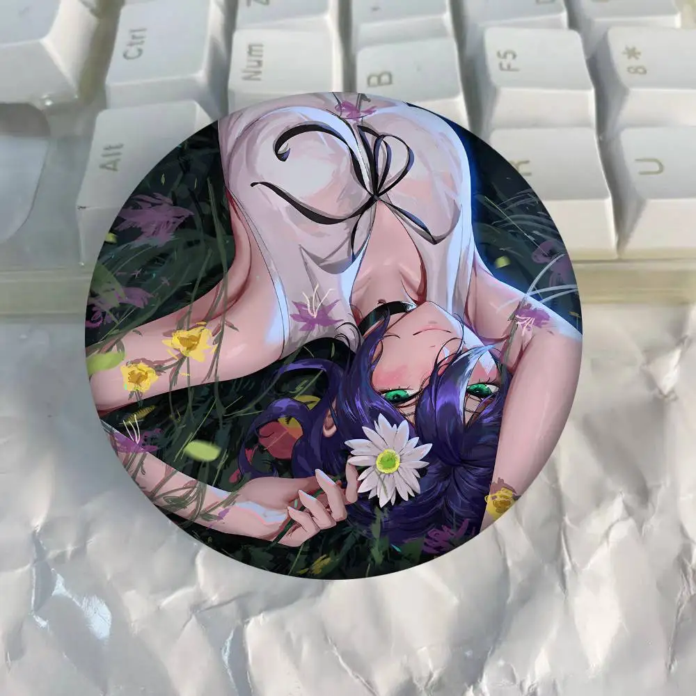 Anime Chainsaw Man Reze Round Badge Creative Brooch Clothing Backpack Accessories Lapel Pin