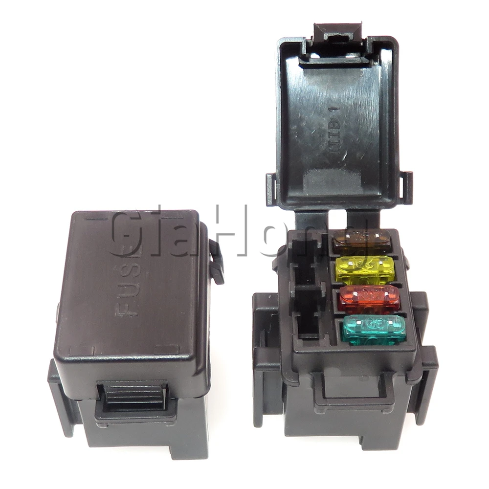 1 Set 4ways AC Assembly BX2047C-1 BX2047C-2 Small Fuses Box Mini In-line Blade Type Fuse Holder With Crimp Terminal