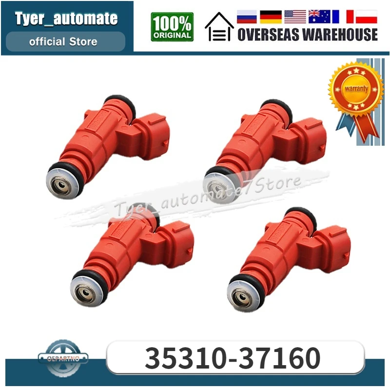 

4Pcs Fuel Injectors For Hyundai Kia 35310-37160 3531037160
