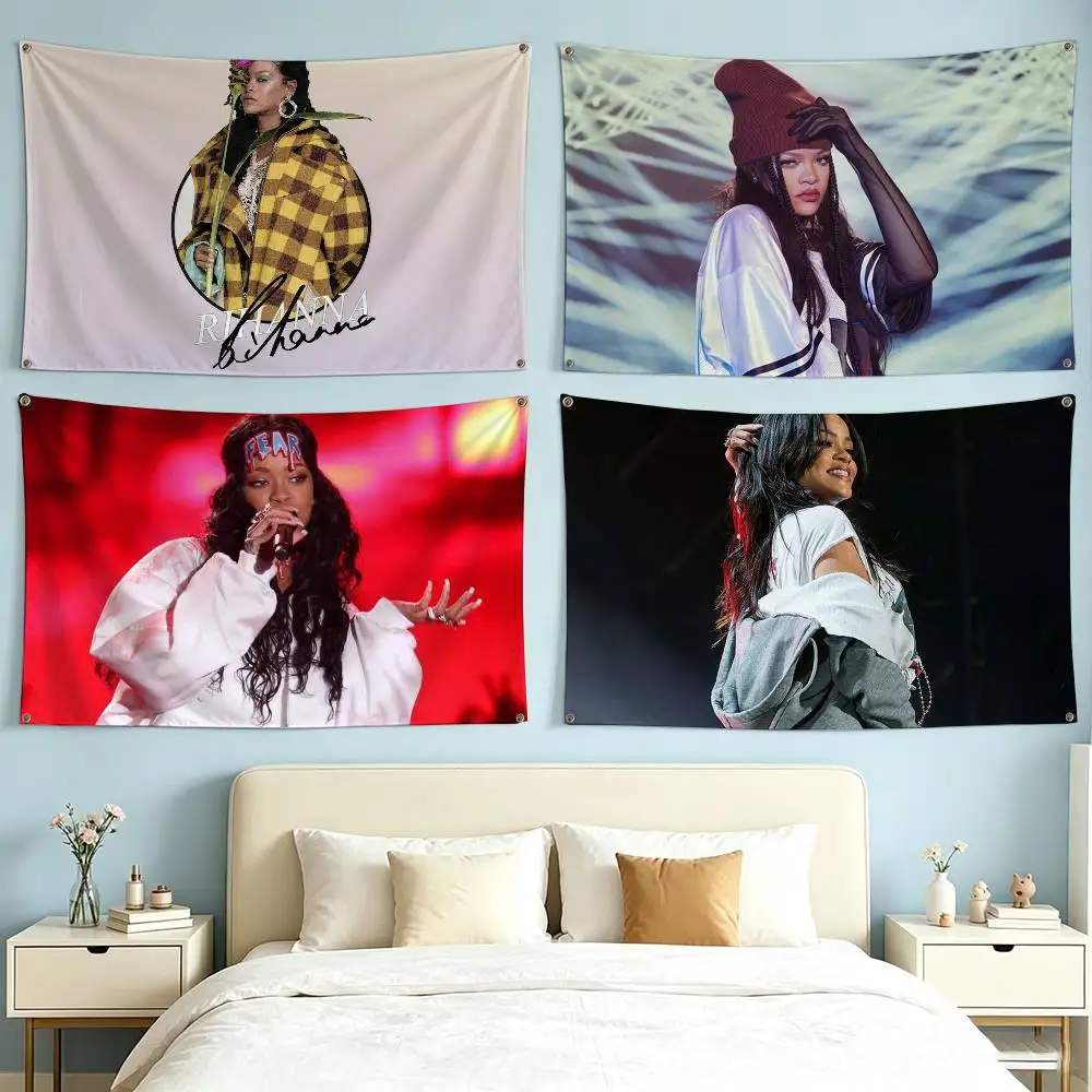 Pop Singer R-Rihanna Flag Suitable For Party Club Outdoor Interior Wall Decoration Banner Fans Gift