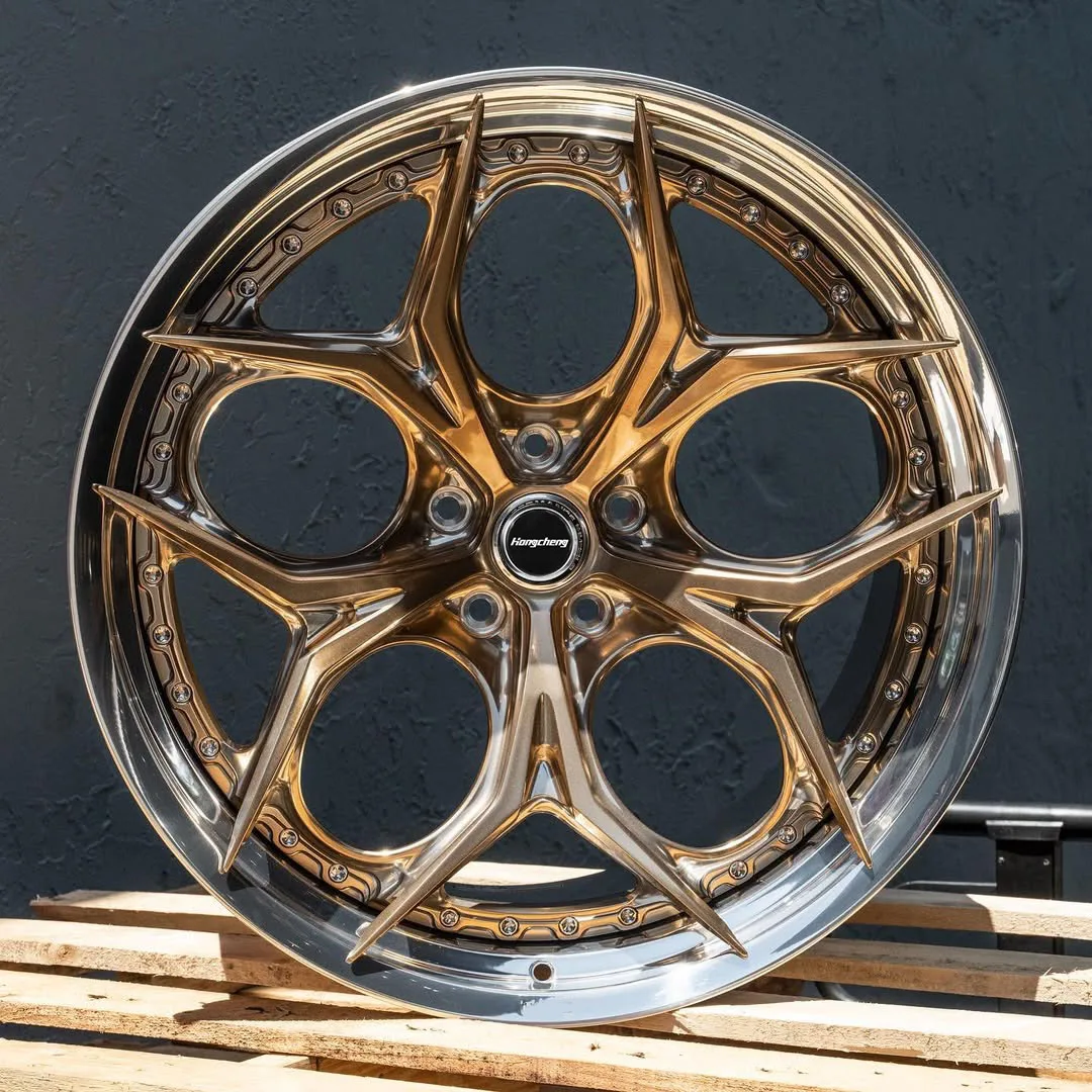 2026 New Design 2-piece Custom Forged Wheels 16 17 18 19 20 21 22 Inch Deep Dish Chrome Five Spoke Car Rims Racing Wheels