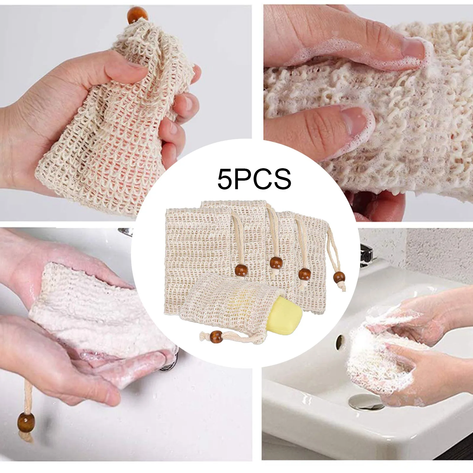 Soap Foaming Net Mesh Bags Bath Washing Tools Body Cleaning Bubble Helper Mesh Deep Cleaning Home Bathroom Supplies