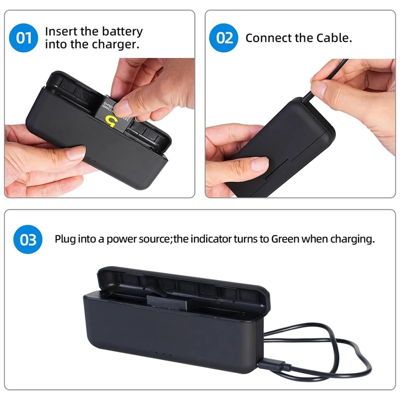 Super Sale Triple Battery Charger for DJI Action Osmo Action 5 Pro Osmo Action 4 Osmo Action 3 USB Fast Charging Case