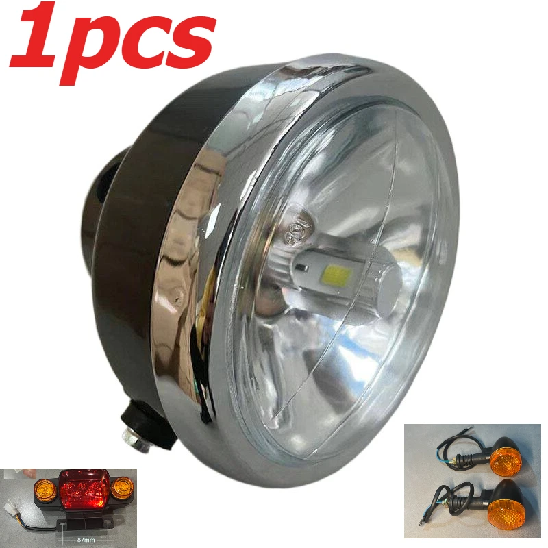 1pcs for Round LED Headlights 12v Mini X8 Headlights, Motorcycle Bicycle Turn Signals, Taillights (Windshield Connectors Trim)
