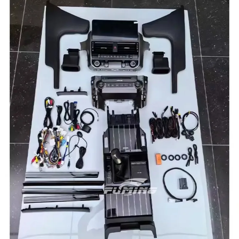 GX460 Interior Upgrade Gear Shift Center Console Modification Dashboard Large Screen Installation Interior Panel