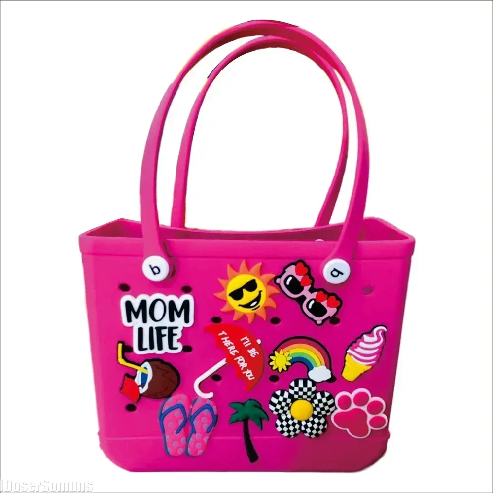 Beach Bags DIY Accessories Tote EVA Rubber Waterproof Travel Tote Women's Sports Beach Pool Handbags