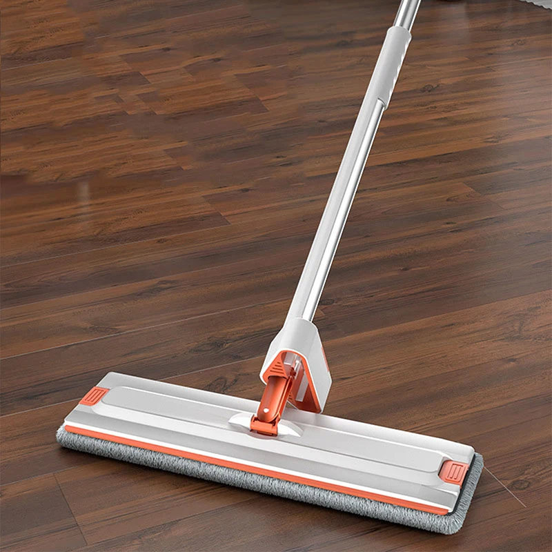 Fregona perezosa de 43cm, fregona plana manos libres para el hogar, dispositivo de fregado giratorio 360, fregona mágica de doble uso, herramienta de limpieza de suelo
