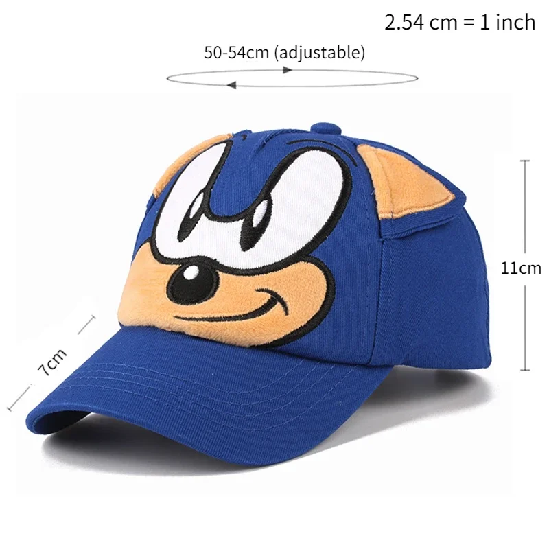 Cartoon Sonic Cosplay Baseball Caps Boy Girls Baby Summer Sun Hats Children\'s Hip-Hop Cap Kawaii Photography Props Leisure Hat