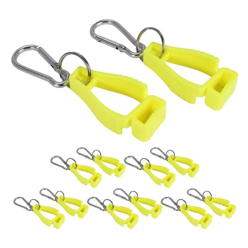 Limited Stock-FF Glove Clips For Work Glove Holders Glove Belt Clip With Metal Carabiners For Construction Worker Guard Labor