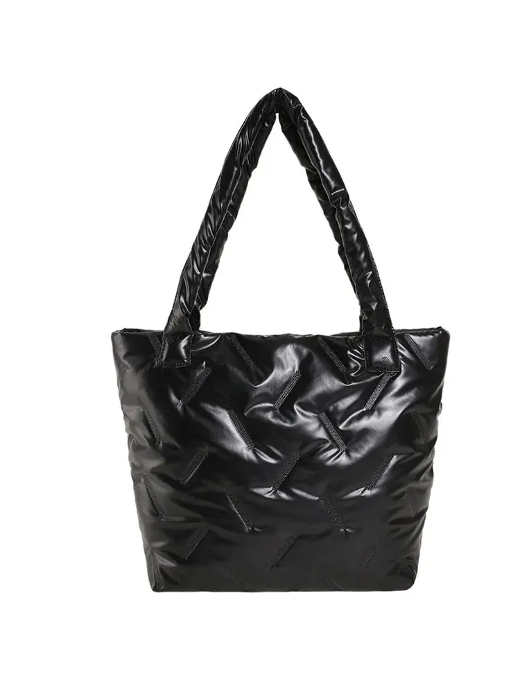 Designerska luksusowa torba Puffy Down Bags Fashion Pikowana torebka na ramię Wyściełane torby na ramię Wszechstronne puchowe torebki na ramię o dużej pojemności — zdjęcie 2