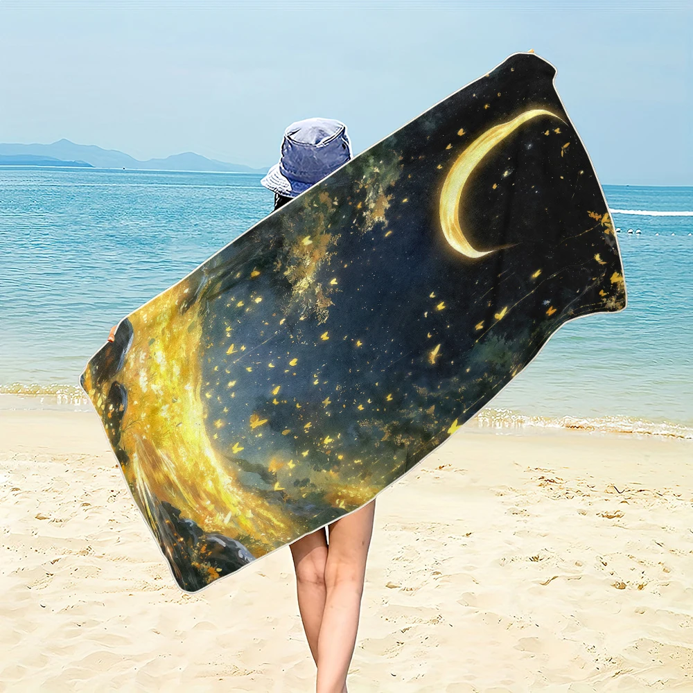 

Dreamy Beach Towel Large Microfiber Towel ,essential for Camping,yoga,beach Tourism,swimming,Gym Towel.large Size Bath Towel