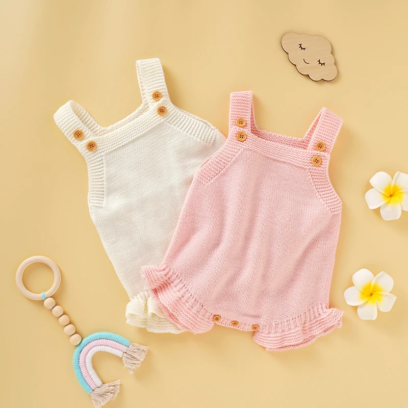 Body dziecięce bez rękawów dzianina noworodek chłopiec dziewczyna czyste kombinezony Onesie jednoczęściowe 0-18m niemowlę ubrania unisex maluch stroje dla dzieci