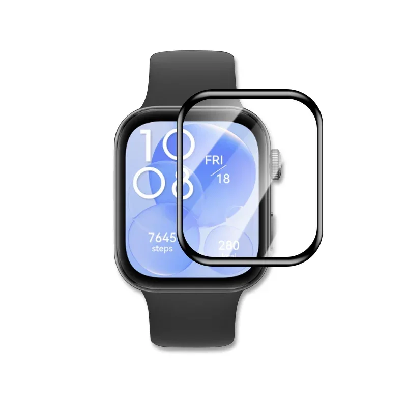 Pelindung Layar untuk Huawei Fit 3 3D Ultra-HD Pelindung Layar Melengkung Penuh untuk Jam Tangan Huawei Fit 3 Aksesori Film Pelindung