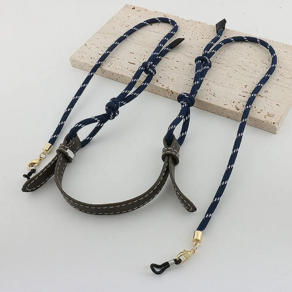 

Anti Fall Nylon Rope Glasses Chain Weave Neck Strap String Pu Leather Sunglasses Chains Holder Straps Hanging Neck