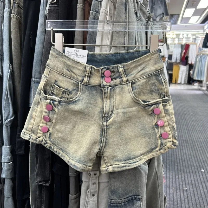 Summer Sweet Y2K Bow Lace Patchwork Denim Shorts Women Hot Girl Slim Fit Pants Harajuku Vintage Grunge Fashion Shorts New