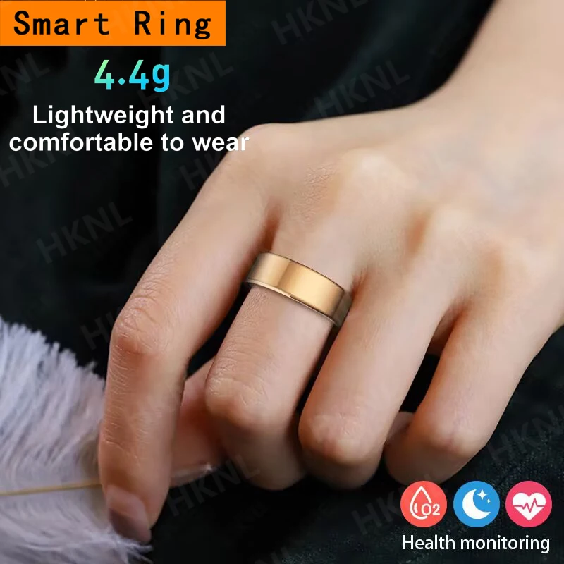 

For HUAWEI XIAOMI Men Smart Ring Military Grade Titanium Steel Shell Health Monitoring IP68 & 3ATM Waterproof Multi-sport Modes