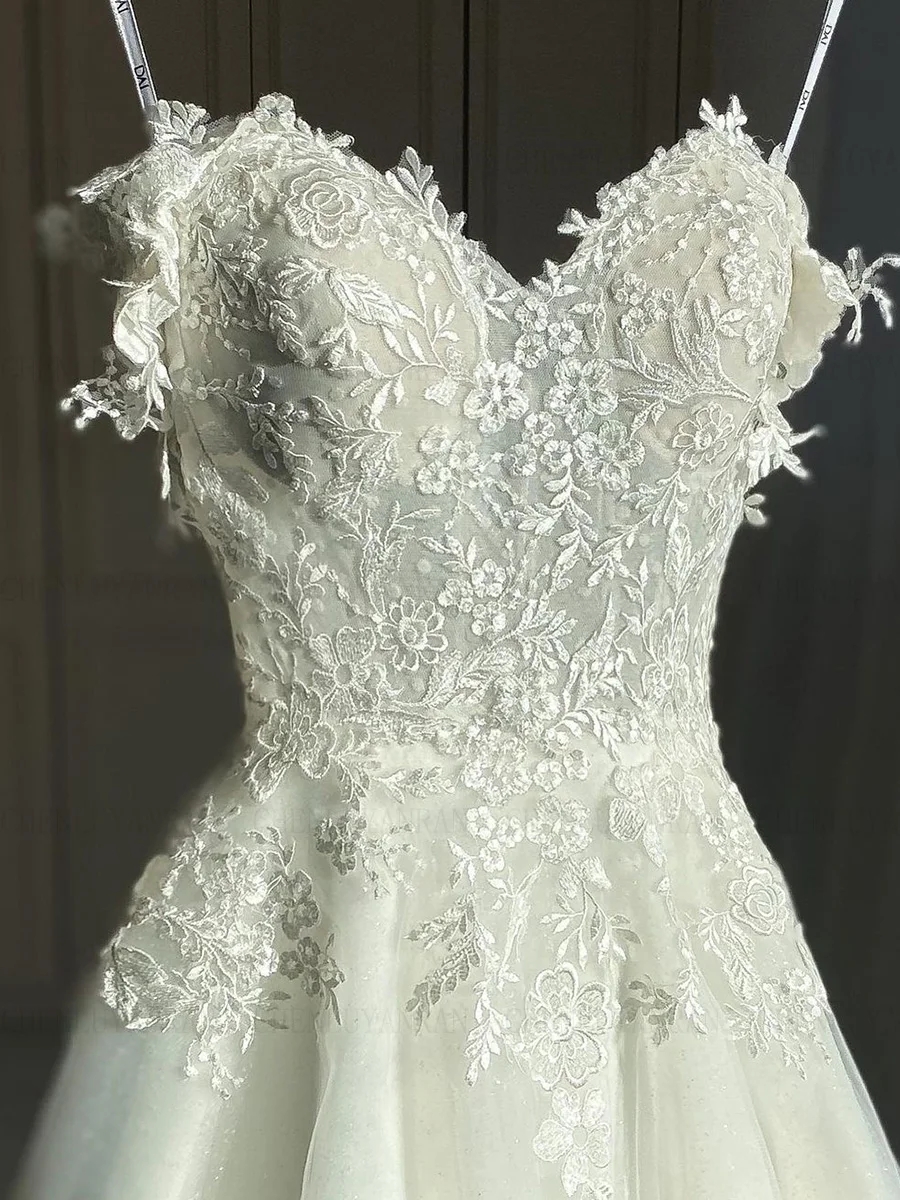 Bohemen Prinses Trouwjurken Lieverd Lange Bruid Jurken A-Lijn Applique Elegante Sexy Jurk Voor Vrouwen 2023 Robe De Mariée