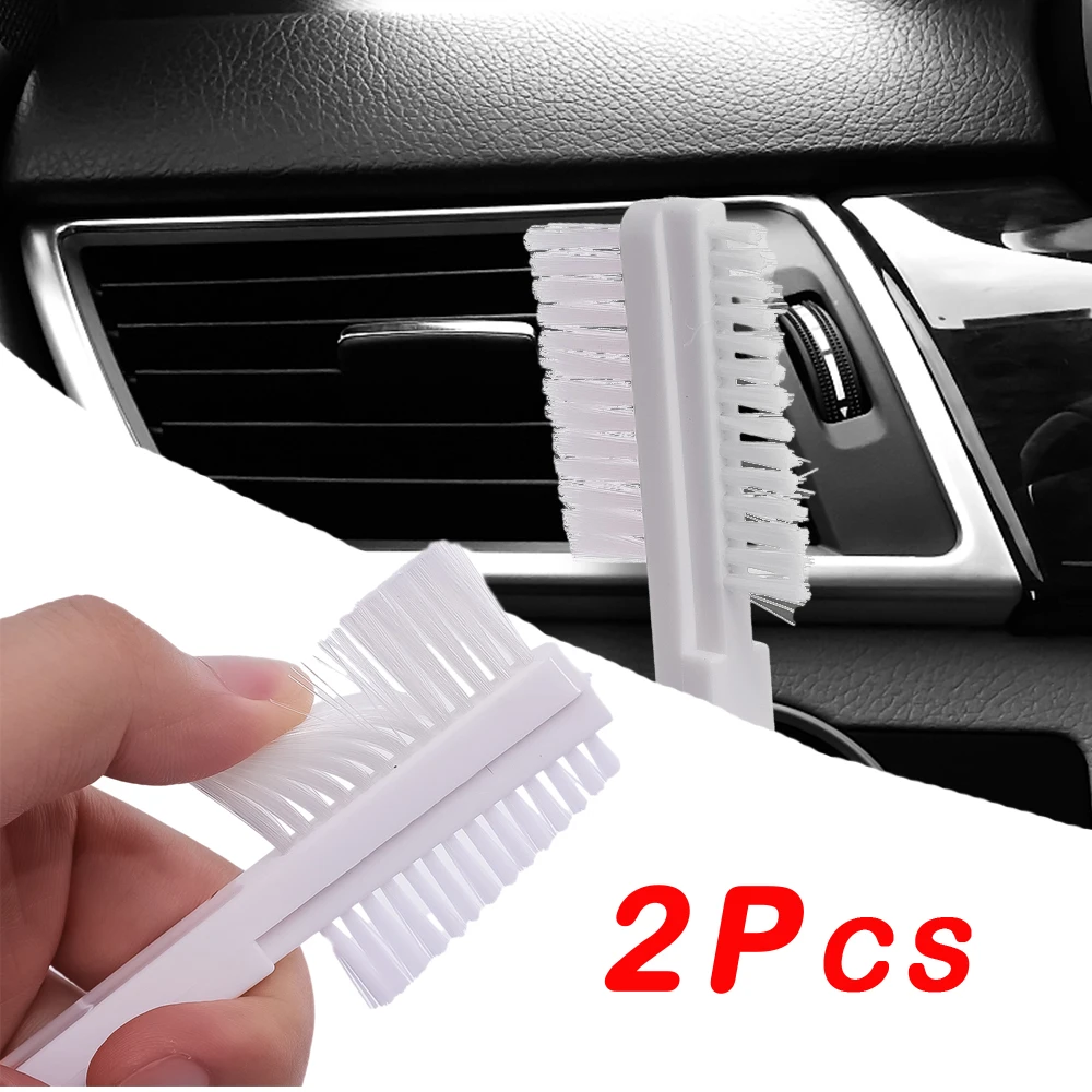 

Car Gap Cleaning Brush Long Handle Double Head Crevices Dust Remover Auto Air Outlet Gap Brush Cleaner Tool Dust Removal Brush