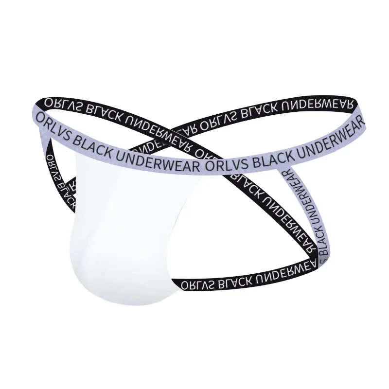 Men Jockstraps Hollow Cross Double Thong U Convex Pouch Underwear Sexy Erotic Homens Bikini String Open Butt Thong Lingerie image 3