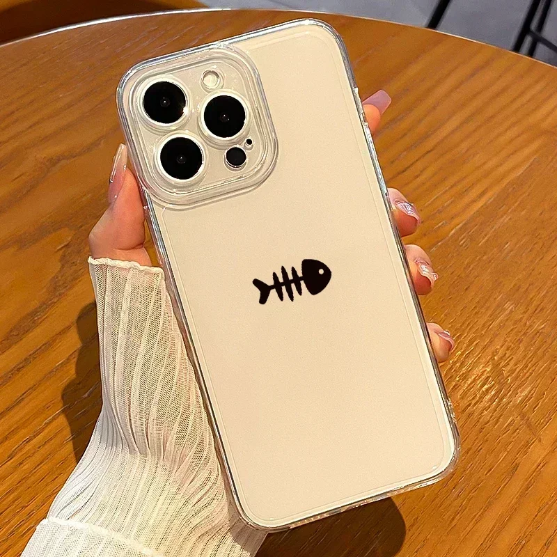 مضحك لطيف القط الأسماك يقترن زوجين قضية الهاتف لسامسونج غالاكسي S25 S24 S22 S23 الترا زائد لينة غطاء S22 + S23 + S24 + S25 + قذيفة