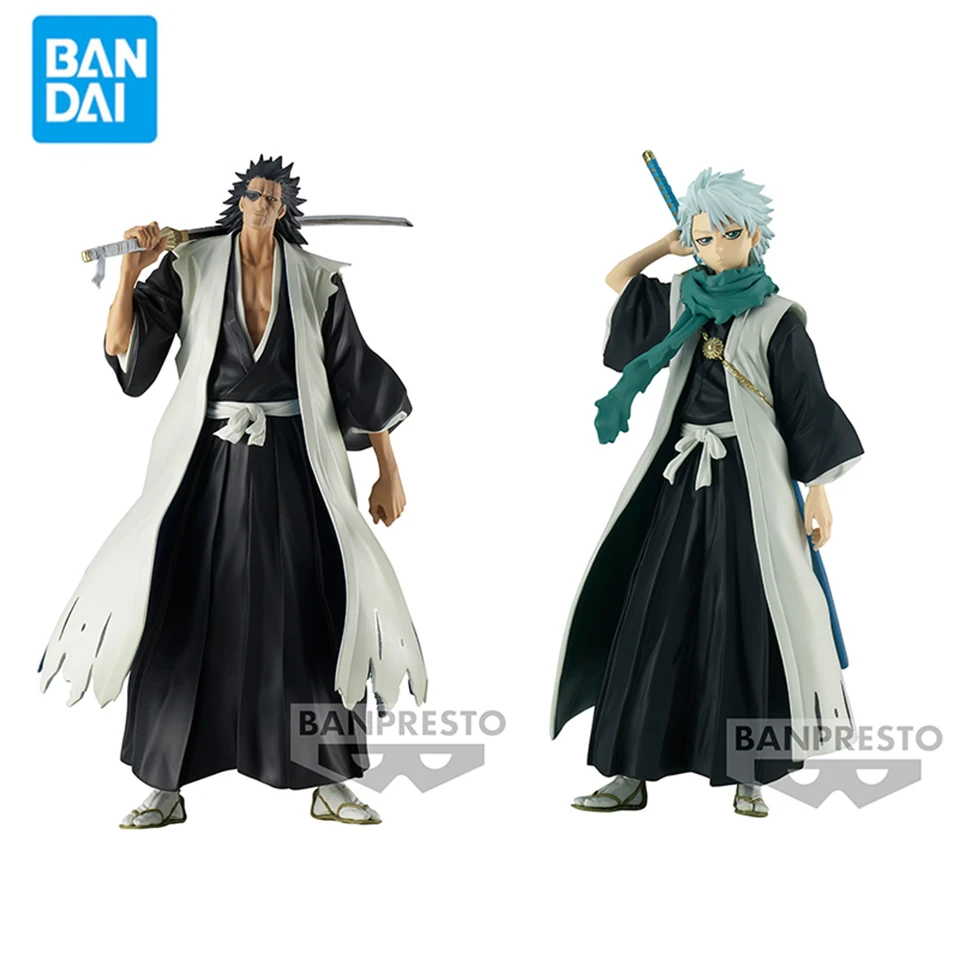 Original Genuine Banpresto Solid And Souls Bleach 14cm Hitsugaya Toushirou 18cm Zaraki Kenpachi PVC Action Figures Model Toys