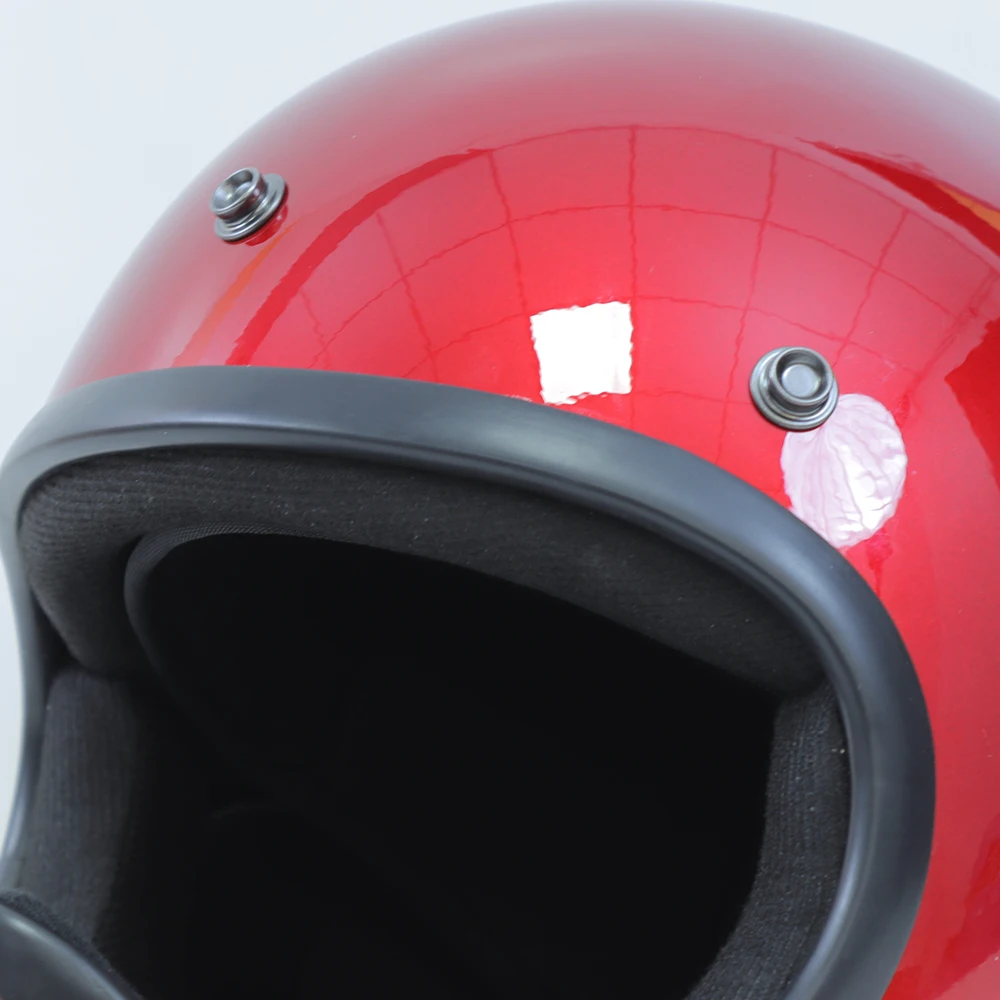 Motorcycle Helmet Small Body Retro Full Face Fiberglass Material Eagle Mouth Cruise Bike Helmet