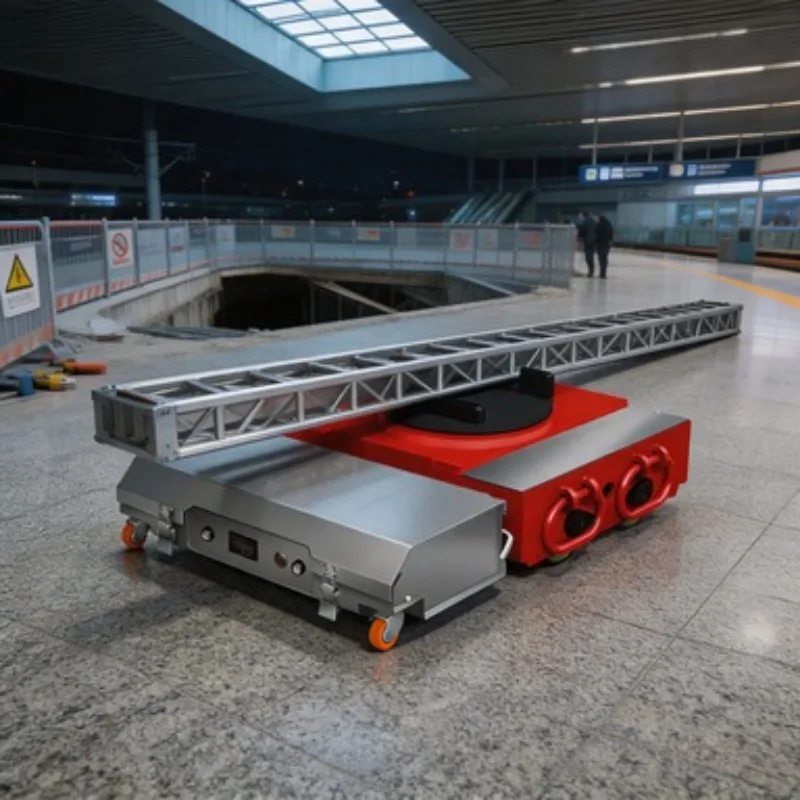 For Construction Site Transport Electric Tank Vehicle 50T Remote Control Heavy Duty Cargo Mover with Lithium Battery Use