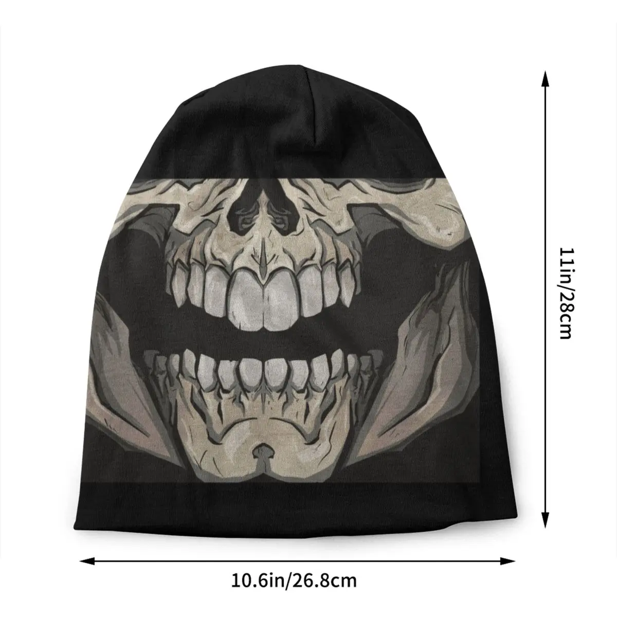 مخصص الرعب الجمجمة ابتسامة Skullies Beanies قبعات شتاء بارد دافئ النساء الرجال قبعات متماسكة الكبار للجنسين الرعب X راي بونيه القبعات #2