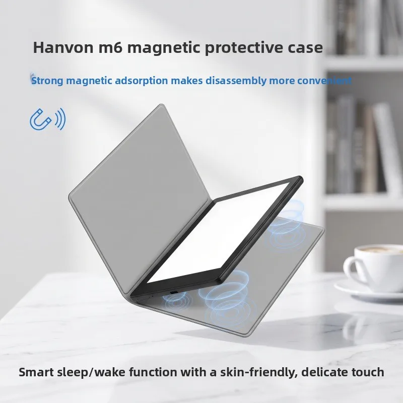 Magnetic Protective Case for Hanvon M6 E-ink E-reader E-book Case Light and Portable 6-inch E-book Protective Shell DIY Gifts