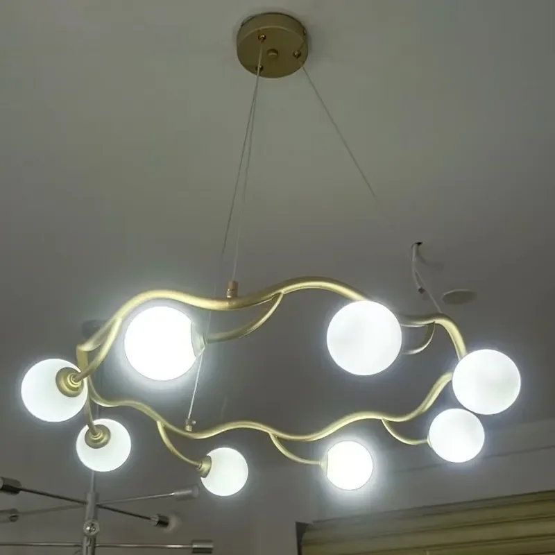 Nordic creative personality living room light bedroom ring ring chandelier fashion clothing store restaurant simple export lamp