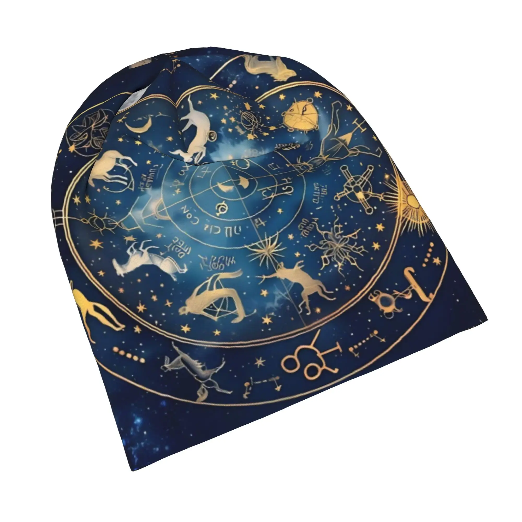 Sun and Moon Bonnet Hat Cool Outdoor Mysterious Astrology Constellations Skullies Beanies Hat Unisex Warm Multifunction Caps